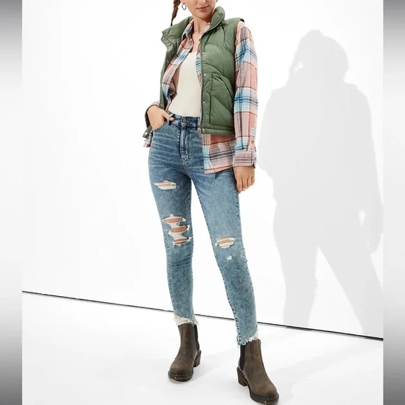 AE Puffer Vest - Olive - Picture 4 of 9